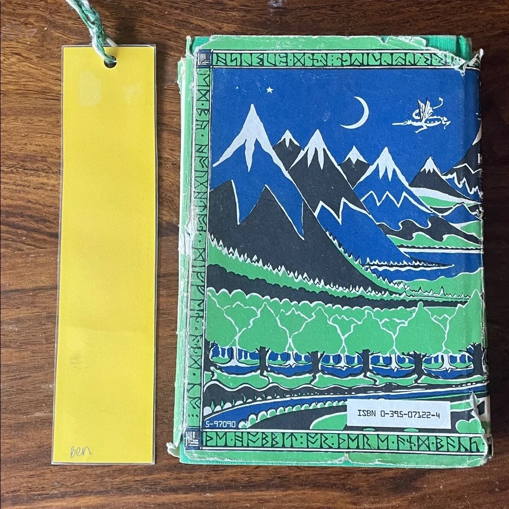 Vintage Tolkien THE HOBBIT Green Hardcover Book with Original Dust Jacket 80s - Picture 4 of 16